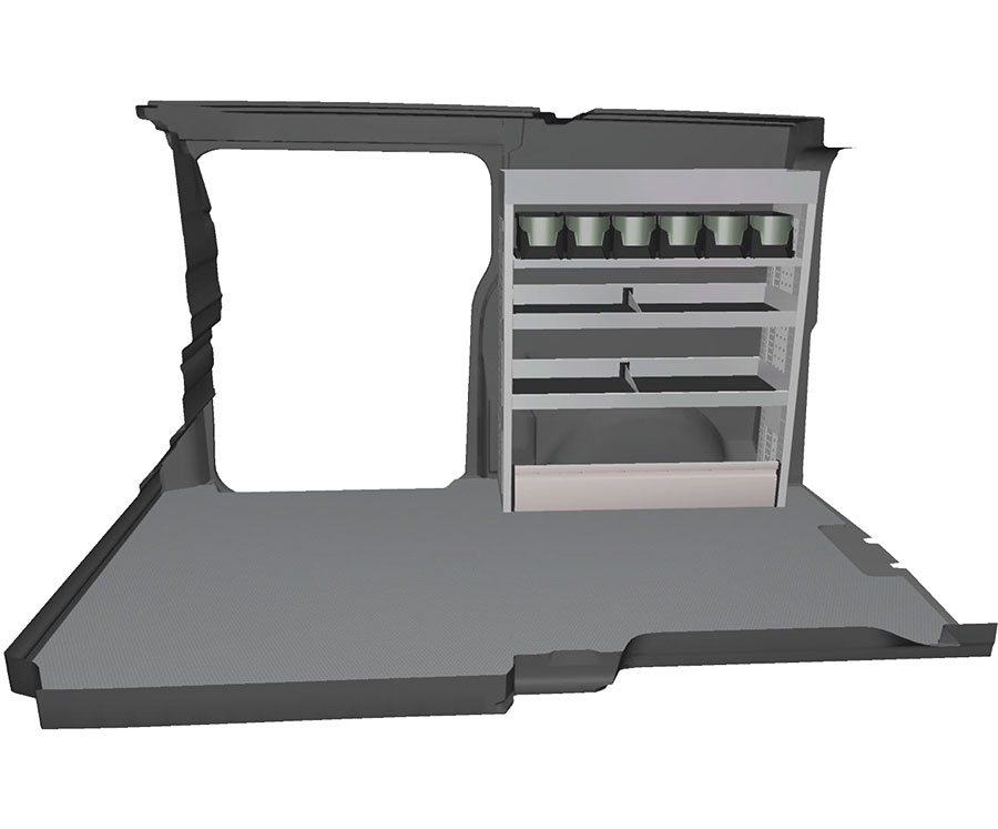 3D render vestavby do auta